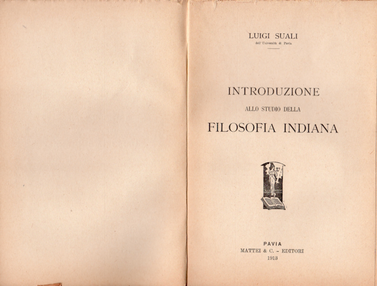 Introduzione alla filosofia indiana - Luigi Suali (1913)